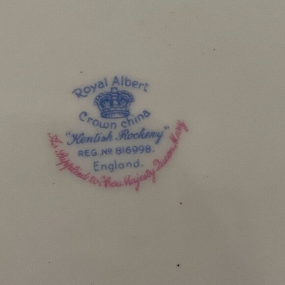 Vintage Royal Albert Kentish Rockery Square Handled Cake Plate 10" England - Picture 7 of 7